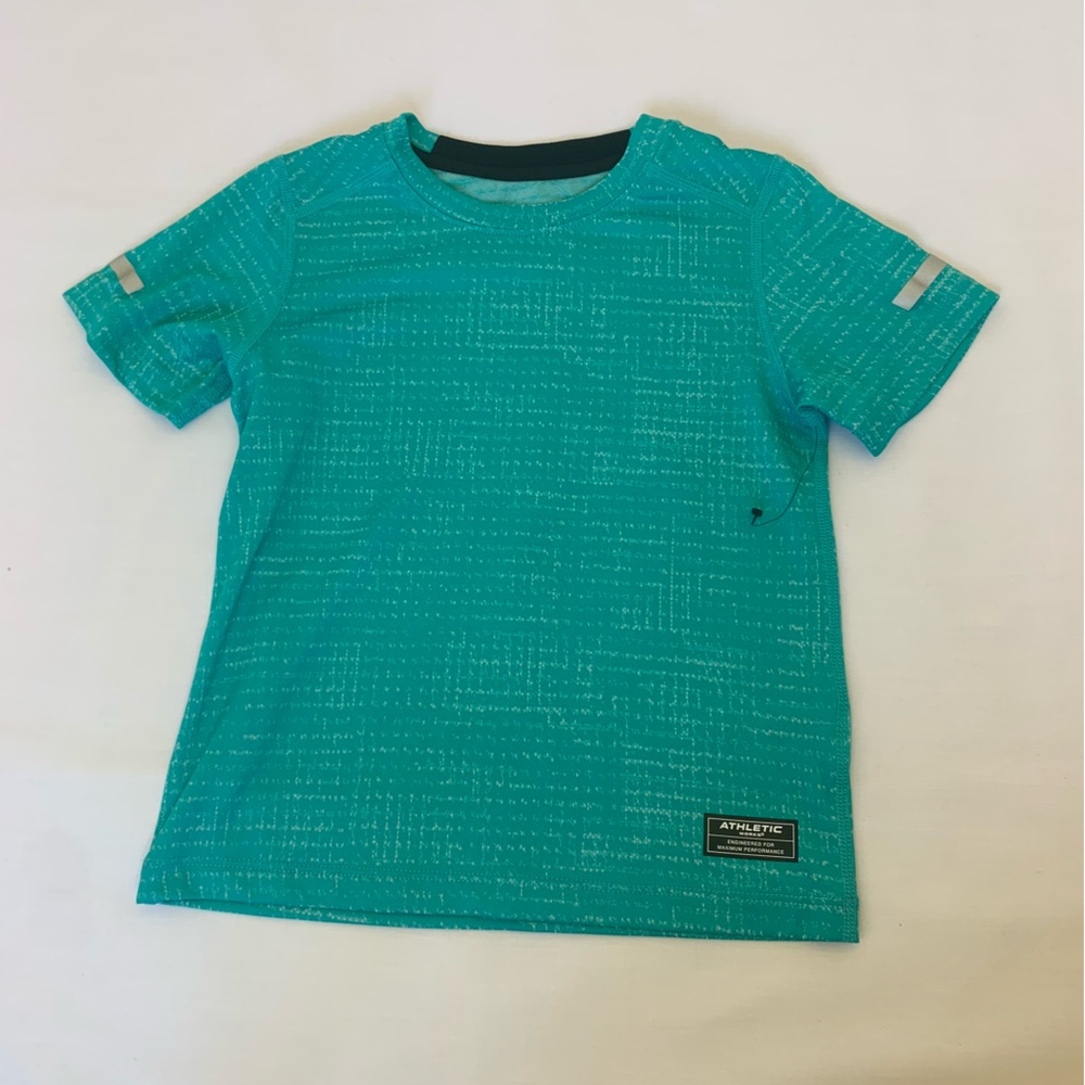 Athletic Works Turquoise 4T Toddler Boy active Jacquard T-Shirt.